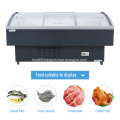 horizontal island freezer dumplings frozen fish freezer